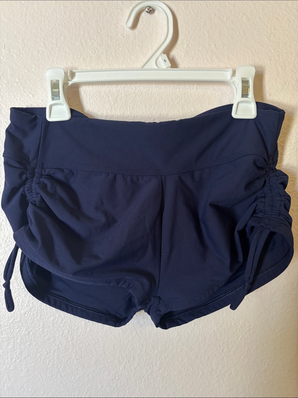 Calia Ruched Side Athletic Shorts for Women, Navy Blue, Size XS